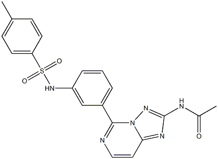 2-Acetylamino-5-[3-(4-methylphenylsulfonylamino)phenyl][1,2,4]triazolo[1,5-c]pyrimidine,,结构式