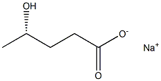 [S,(+)]-4-ヒドロキシ吉草酸ナトリウム 化学構造式