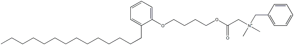 N,N-Dimethyl-N-benzyl-N-[[[4-(2-tetradecylphenyloxy)butyl]oxycarbonyl]methyl]aminium Structure