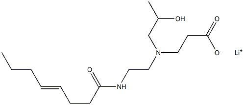 3-[N-(2-Hydroxypropyl)-N-[2-(4-octenoylamino)ethyl]amino]propionic acid lithium salt,,结构式