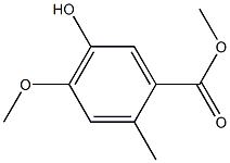 4-メトキシ-2-メチル-5-ヒドロキシ安息香酸メチル 化学構造式