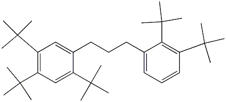 1-(2,4,5-Tri-tert-butylphenyl)-3-(2,3-di-tert-butylphenyl)propane,,结构式
