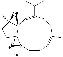 (1R,3aS,4S,7E,11E,12aR)-11-Isopropyl-1,4,8-trimethyl-1,2,3,3a,4,5,6,9,10,12a-decahydrocyclopentacycloundecene-1,4-diol Structure