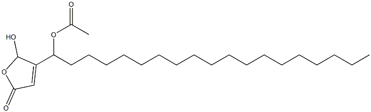 Acetic acid 1-[(2,5-dihydro-2-hydroxy-5-oxofuran)-3-yl]nonadecyl ester Structure