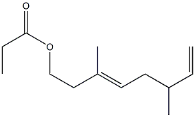 Propionic acid 3,6-dimethyl-3,7-octadienyl ester Structure