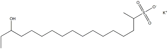 15-Hydroxyheptadecane-2-sulfonic acid potassium salt,,结构式