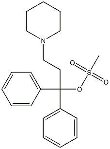 Methanesulfonic acid 3-piperidino-1,1-diphenylpropyl ester Structure
