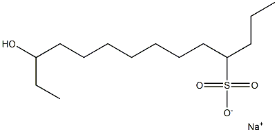 12-Hydroxytetradecane-4-sulfonic acid sodium salt Structure