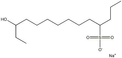 12-Hydroxytetradecane-4-sulfonic acid sodium salt Struktur