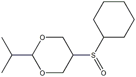 2-Isopropyl-5-(cyclohexylsulfinyl)-1,3-dioxane Structure