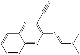 3-[(ジメチルアミノメチレン)アミノ]-2-キノキサリンカルボニトリル 化学構造式