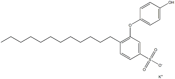 4'-Hydroxy-6-dodecyl[oxybisbenzene]-3-sulfonic acid potassium salt 结构式