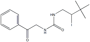 N-(2-Iodo-3,3-dimethylbutyl)-N'-(phenylcarbonylmethyl)urea Structure