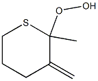 (テトラヒドロ-3-メチレン-2-メチル-2H-チオピラン)-2-イルヒドロペルオキシド 化学構造式