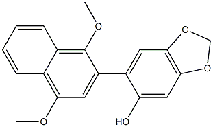 2-(1,4-Dimethoxy-2-naphtyl)-4,5-methylenedioxyphenol,,结构式