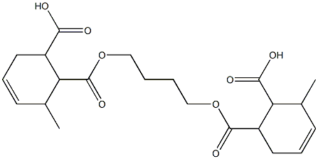 2-[4-(2-Carboxy-3-methyl-4-cyclohexenylcarbonyloxy)butoxycarbonyl]-3-methyl-4-cyclohexene-1-carboxylic acid Structure