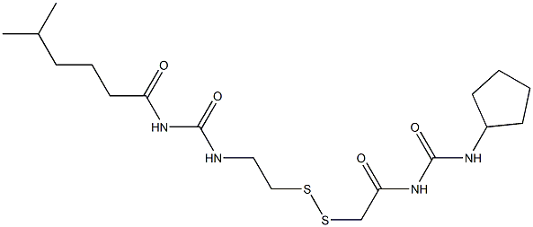 1-(5-Methylhexanoyl)-3-[2-[[(3-cyclopentylureido)carbonylmethyl]dithio]ethyl]urea