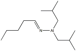 ジイソブチル(ペンチリデンアミノ)アルミニウム 化学構造式