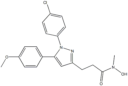 3-[1-(4-Chlorophenyl)-5-(4-methoxyphenyl)-1H-pyrazol-3-yl]-N-hydroxy-N-methylpropanamide Structure