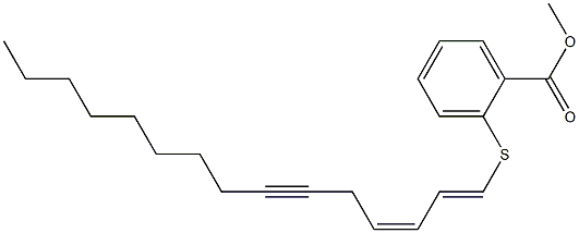2-[[(1E,3Z)-1,3-ペンタデカジエン]-6-イニルチオ]安息香酸メチル 化学構造式
