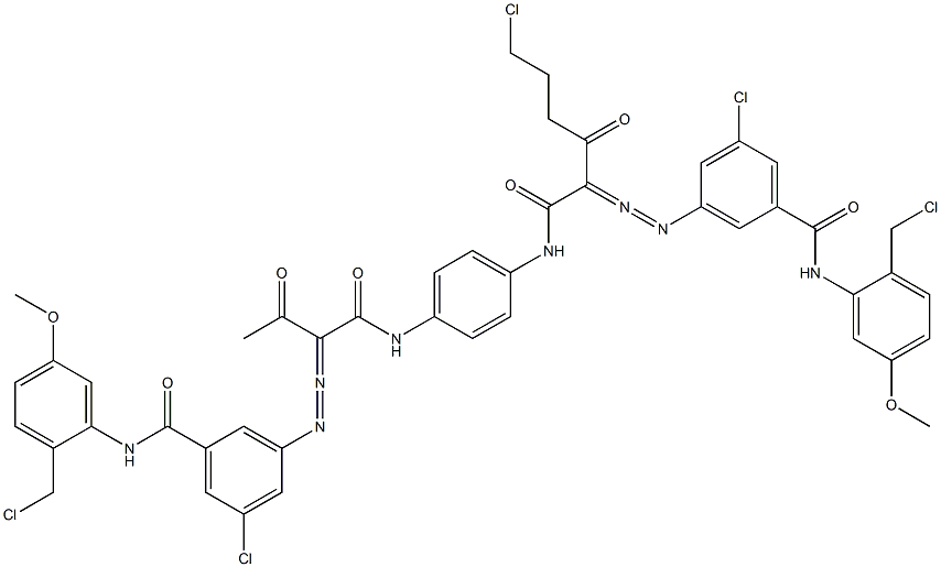 3,3'-[2-(2-Chloroethyl)-1,4-phenylenebis[iminocarbonyl(acetylmethylene)azo]]bis[N-[2-(chloromethyl)-5-methoxyphenyl]-5-chlorobenzamide]