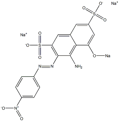 4-Amino-3-(p-nitrophenylazo)-5-sodiooxy-2,7-naphthalenedisulfonic acid disodium salt Structure