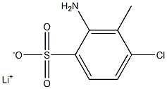 2-Amino-4-chloro-3-methylbenzenesulfonic acid lithium salt Structure