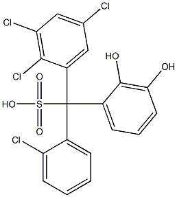 (2-Chlorophenyl)(2,3,5-trichlorophenyl)(2,3-dihydroxyphenyl)methanesulfonic acid Structure