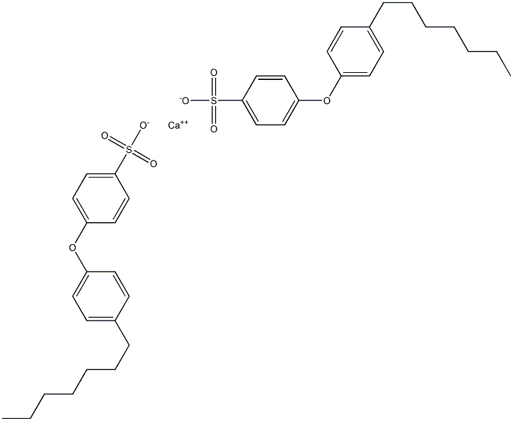 Bis[4-(4-heptylphenoxy)benzenesulfonic acid]calcium salt Structure