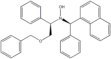 N-[(R)-2-ベンジルオキシ-1-フェニルエチル]-N-[(R)-フェニル(1-ナフタレニル)メチル]ヒドロキシルアミン 化学構造式