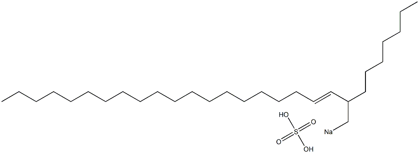 Sulfuric acid 2-heptyl-3-docosenyl=sodium ester salt,,结构式