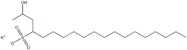 2-Hydroxynonadecane-4-sulfonic acid potassium salt Structure