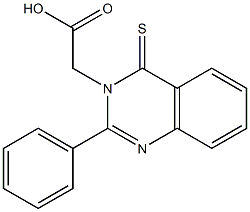 2-フェニル-4-チオキソキナゾリン-3(4H)-酢酸 化学構造式