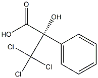 (+)-α-(トリクロロメチル)-D-マンデル酸 化学構造式