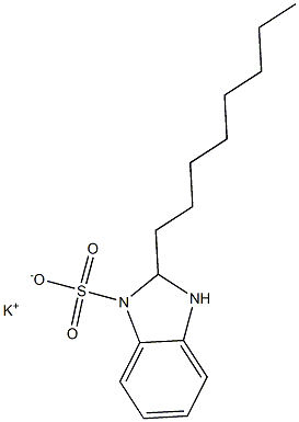 2,3-Dihydro-2-octyl-1H-benzimidazole-1-sulfonic acid potassium salt,,结构式