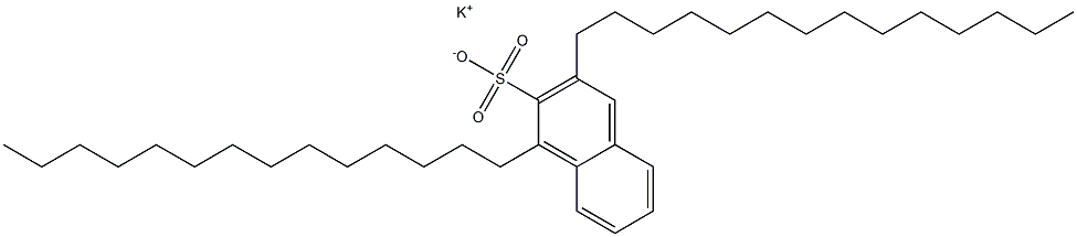 1,3-ジテトラデシル-2-ナフタレンスルホン酸カリウム 化学構造式