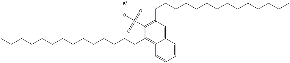 1,3-Ditetradecyl-2-naphthalenesulfonic acid potassium salt Structure