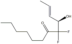 (2E,4R)-5,5-Difluoro-4-hydroxy-2-dodecen-6-one,,结构式