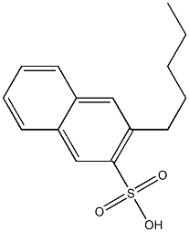 3-ペンチル-2-ナフタレンスルホン酸 化学構造式