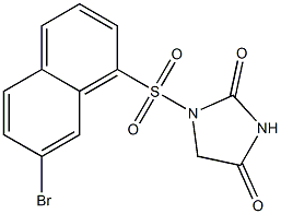 1-[[7-Bromo-1-naphtyl]sulfonyl]imidazolidine-2,4-dione