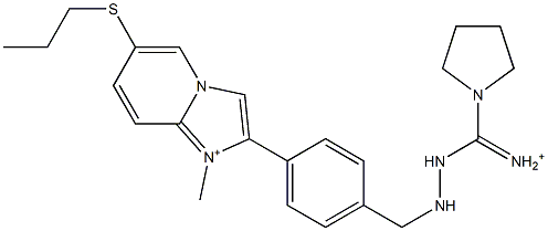  1-Methyl-6-propylthio-2-[4-[2-[iminio(1-pyrrolidinyl)methyl]hydrazinomethyl]phenyl]imidazo[1,2-a]pyridin-1-ium