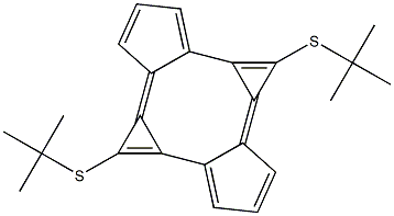 1,5-ジ(tert-ブチルチオ)ジシクロペンタ[a,e]ジシクロプロパ[c,g]シクロオクテン 化学構造式