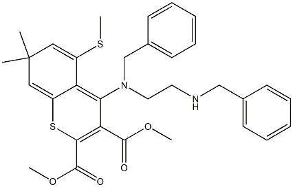 7,7-Dimethyl-5-(methylthio)-4-[benzyl[2-(benzylamino)ethyl]amino]-7H-1-benzothiopyran-2,3-dicarboxylic acid dimethyl ester