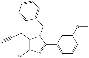 1-Benzyl-2-(3-methoxyphenyl)-4-chloro-1H-imidazole-5-acetonitrile Structure