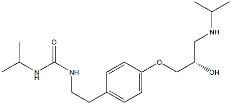 N-[2-[4-[(S)-2-Hydroxy-3-[(1-methylethyl)amino]propoxy]phenyl]ethyl]-N'-(1-methylethyl)urea Structure