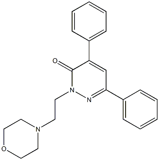 4,6-Diphenyl-2-(2-morpholinoethyl)pyridazin-3(2H)-one,,结构式