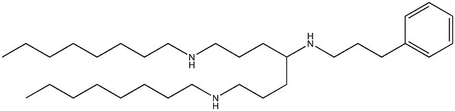 N,N''-Dioctyl-N'-(3-phenylpropyl)heptane-1,4,7-triamine Structure