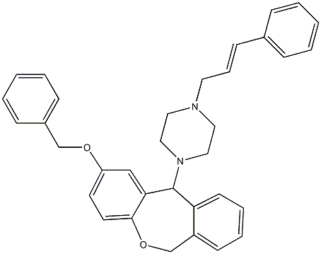 11-(4-Cinnamyl-1-piperazinyl)-2-(benzyloxy)-6,11-dihydrodibenz[b,e]oxepin Structure