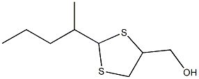 2-(1-Methylbutyl)-1,3-dithiolane-4-methanol,,结构式