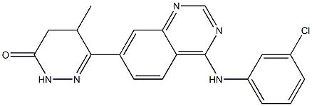 4,5-Dihydro-5-methyl-6-[4-(3-chlorophenylamino)quinazolin-7-yl]pyridazin-3(2H)-one Structure